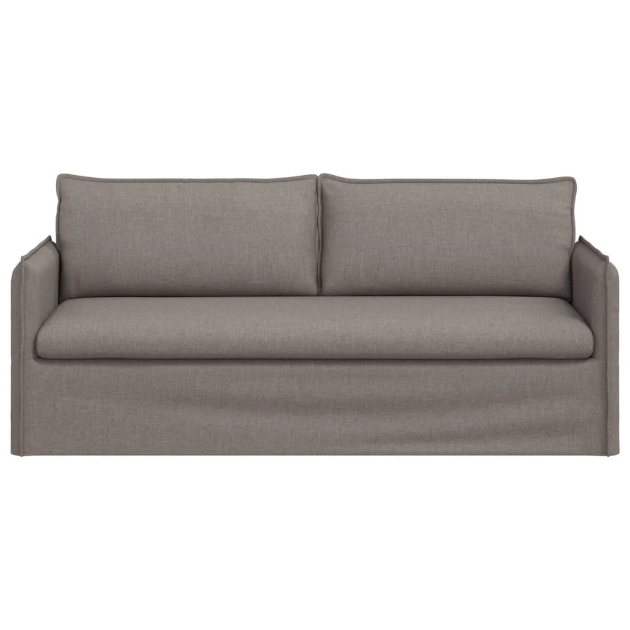 Canapé Taupe 196 x 82 x 85 cm tissu - 4