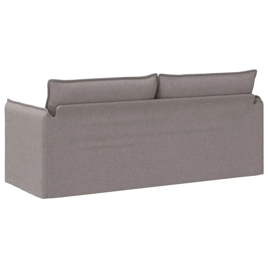 Canapé Taupe 196 x 82 x 85 cm tissu - 6