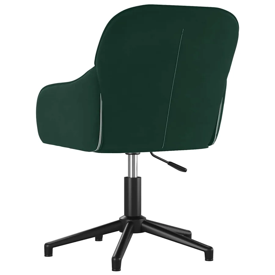 Chaises pivotantes à manger lot de 2 Vert foncé Velours - 6