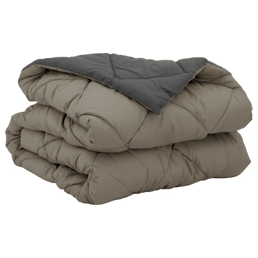 Duvet d'été simple Gris clair et anthracite 220 x 140 cm - 5