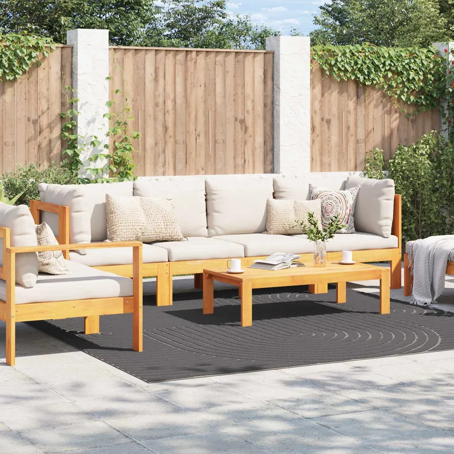 Tapis de surface PALMERAS Anthracite 240 x 240 cm Polyester - 3