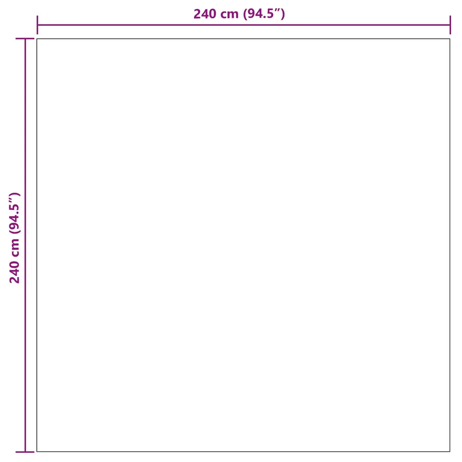 Tapis de surface PALMERAS Anthracite 240 x 240 cm Polyester - 8