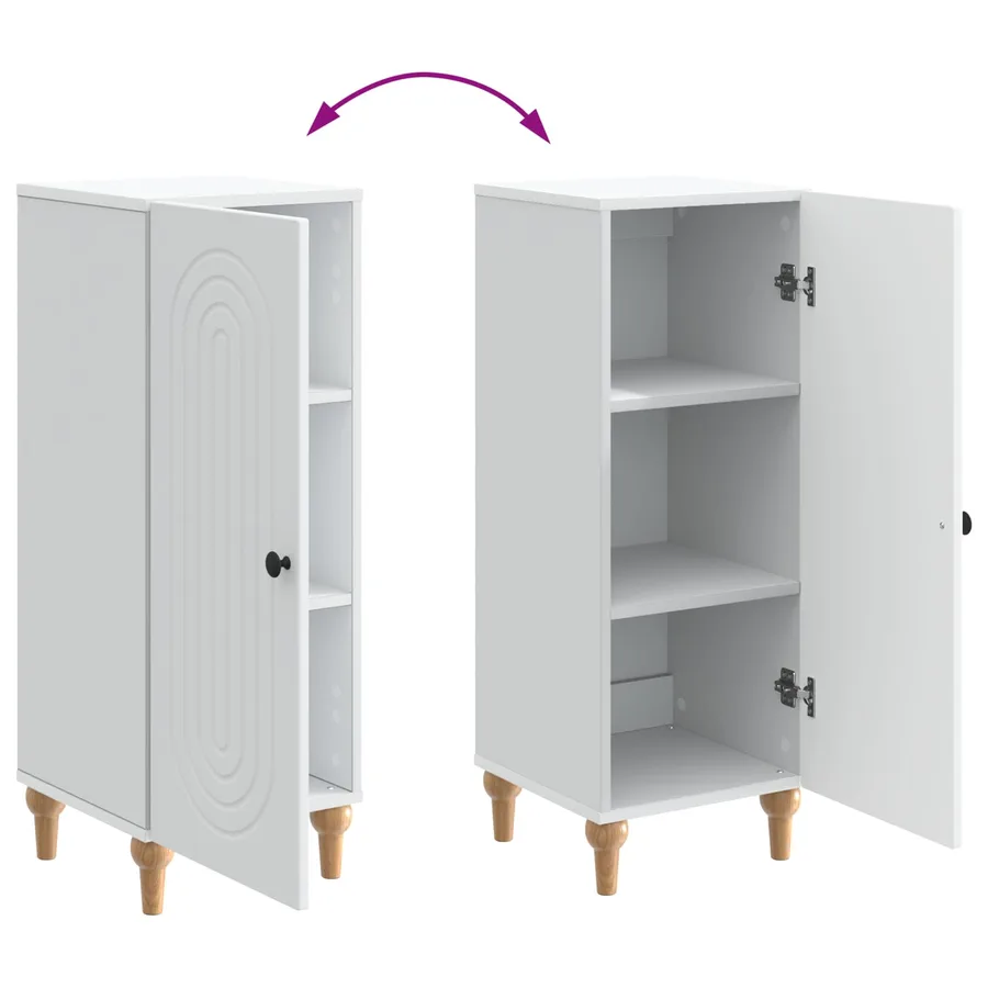 Buffet Blanc 33 x 34,5 x 90 cm Bois d'ingénierie - 11