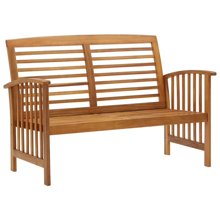 Salon de jardin 3 pcs Bois d'acacia solide - 4
