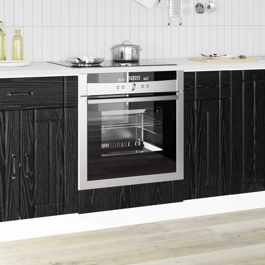 Armoire de four LUCCA Chêne noir 60 x 46 x 81,5 cm