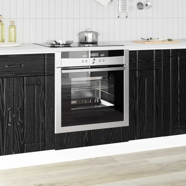 Armoire de four LUCCA Chêne noir 60 x 46 x 81,5 cm