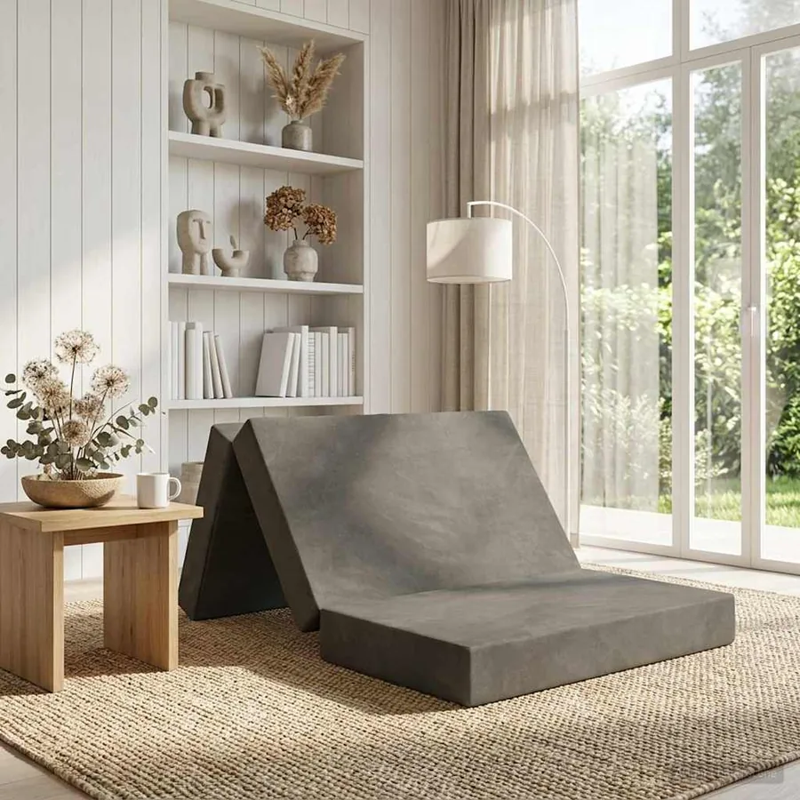 Canapé-lit pliable 90 x 67 x 45 cm Gris clair