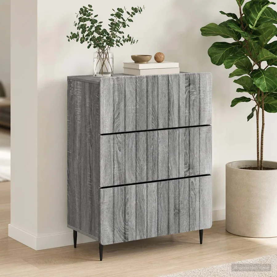 Armoire à tiroirs Sonoma gris 66 x 34,5 x 92 cm