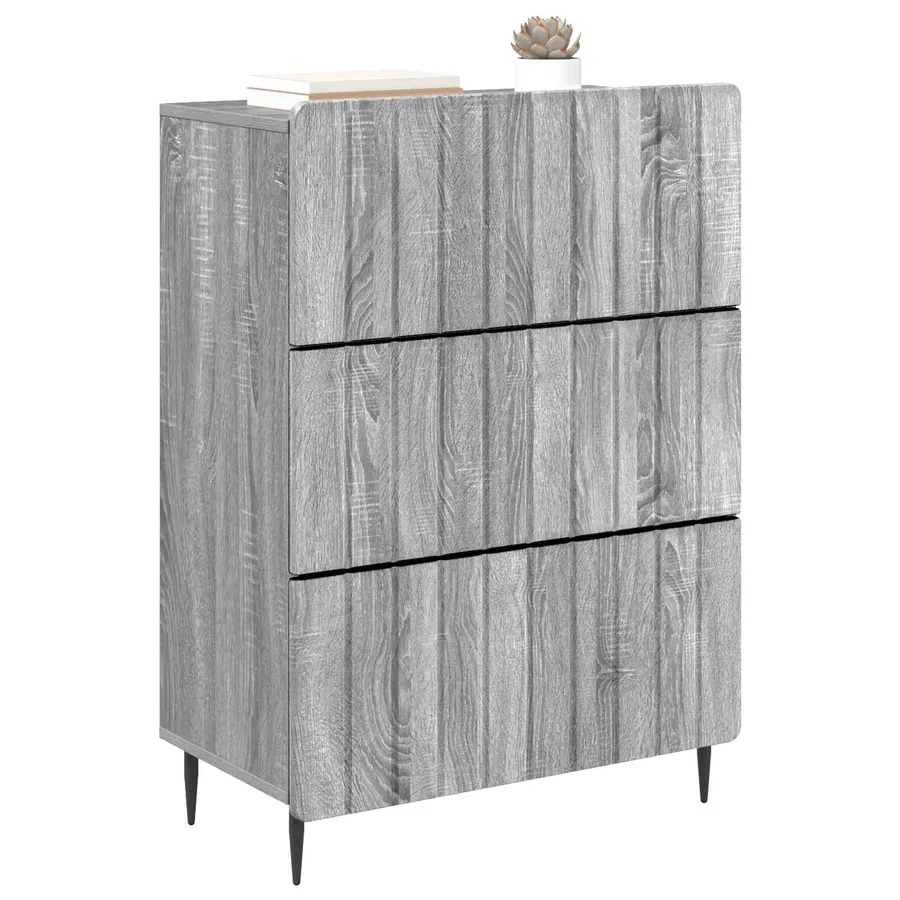 Armoire à tiroirs Sonoma gris 66 x 34,5 x 92 cm - 3