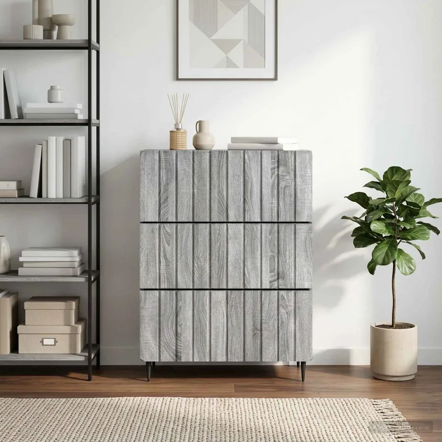 Armoire à tiroirs Sonoma gris 66 x 34,5 x 92 cm - 4