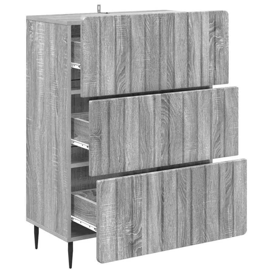 Armoire à tiroirs Sonoma gris 66 x 34,5 x 92 cm - 5