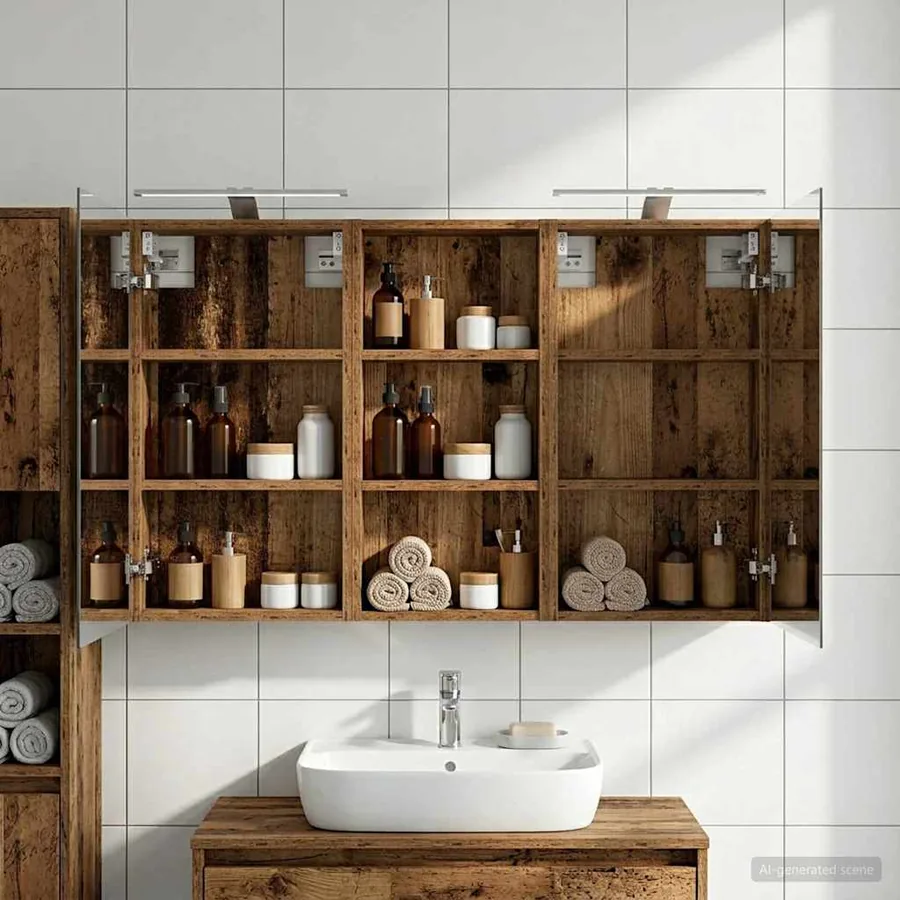 Ensemble de Meubles de Salle de Bain 3 pcs 110 x 10,5 x 60,5 cm
