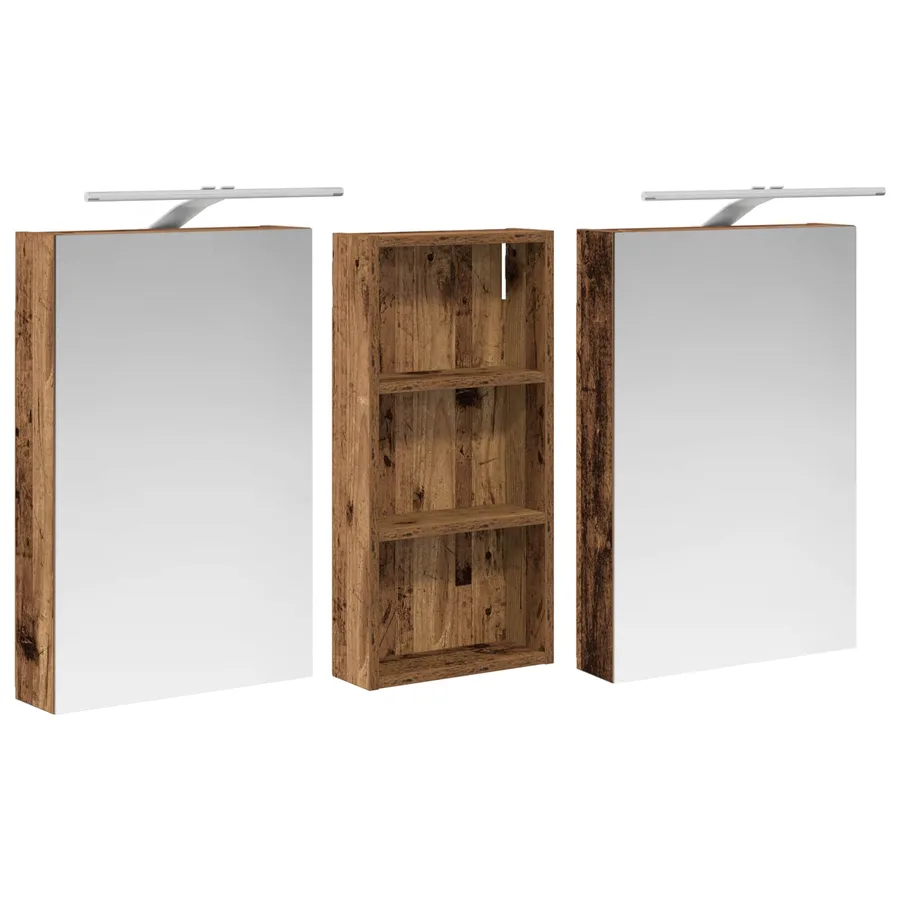 Ensemble de Meubles de Salle de Bain 3 pcs 110 x 10,5 x 60,5 cm - 5