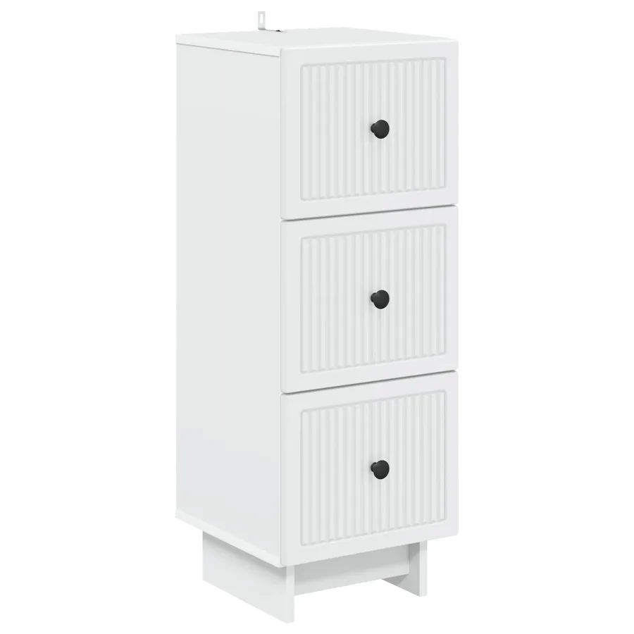 Armoire à tiroirs Blanc 33 x 34,5 x 90 cm Bois d'ingénierie - 2
