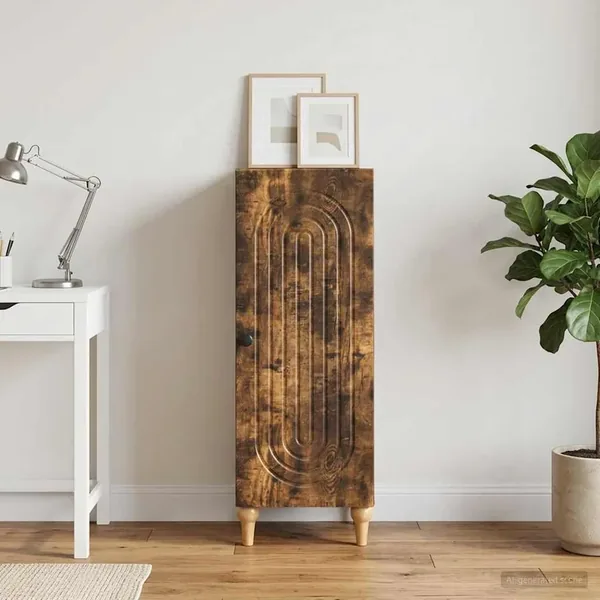 Buffet Chêne fumé 33 x 34,5 x 90 cm Bois d'ingénierie