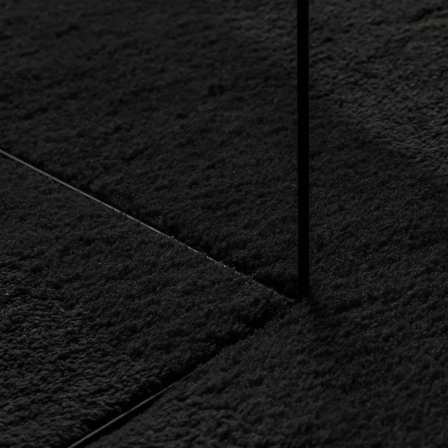 Tapis doux à poils moyens et lavable HUARTE Noir 1000 x 80 cm - 5