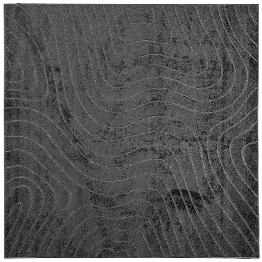 Tapis de surface PALMERAS Anthracite 240 x 240 cm Polyester - 2