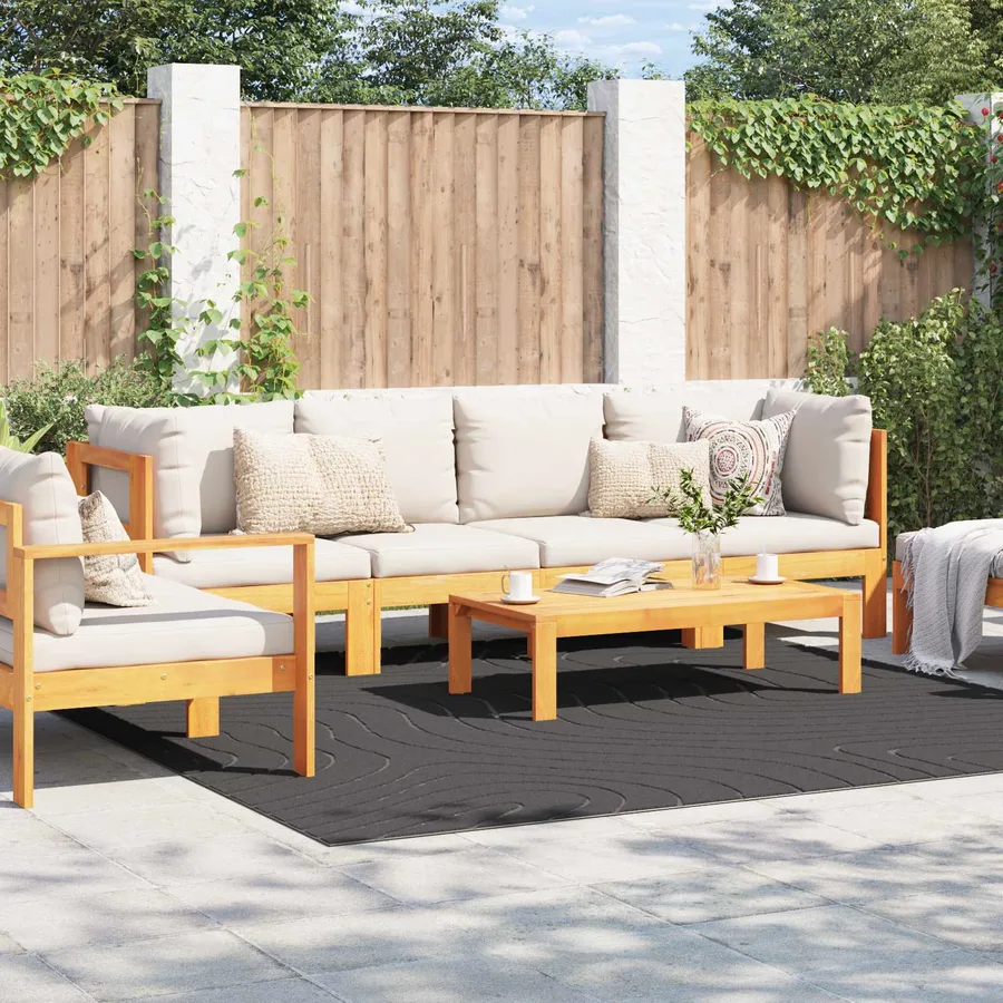 Tapis de surface PALMERAS Anthracite 240 x 240 cm Polyester - 3