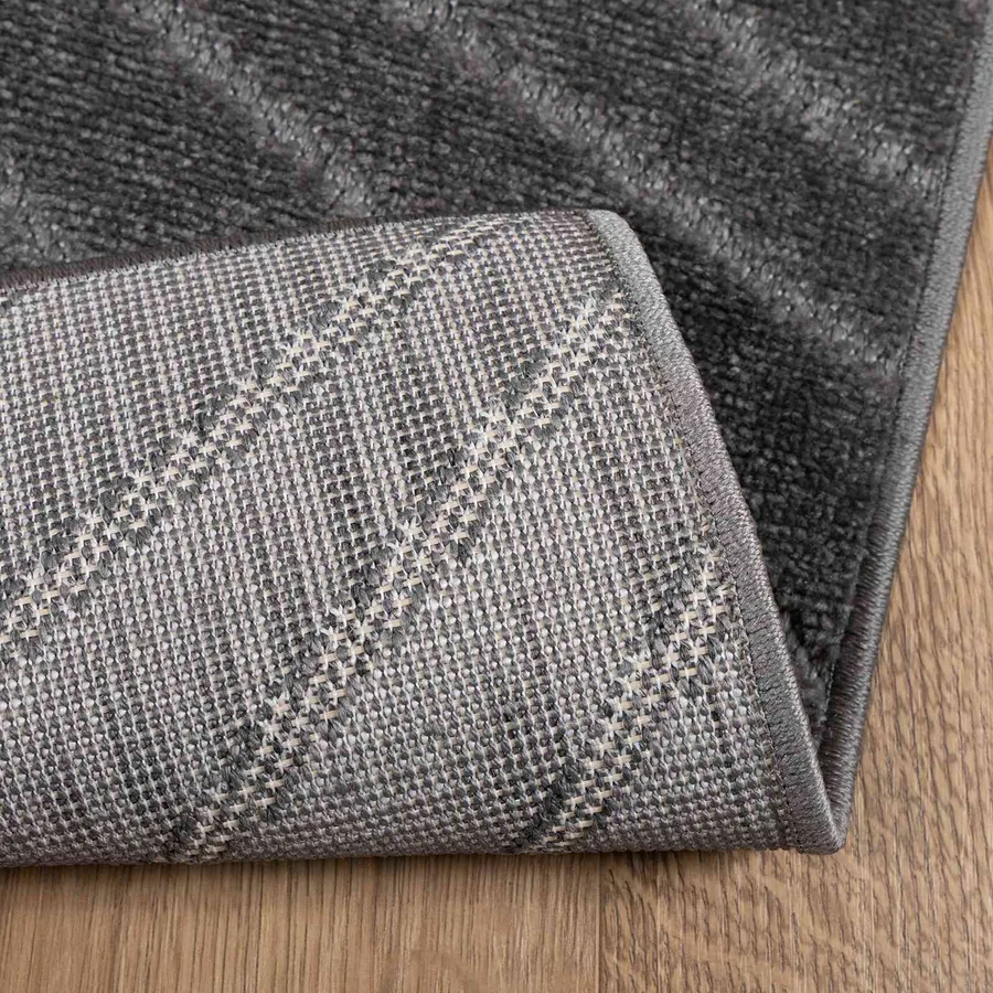 Tapis de surface PALMERAS Anthracite 240 x 240 cm Polyester - 4