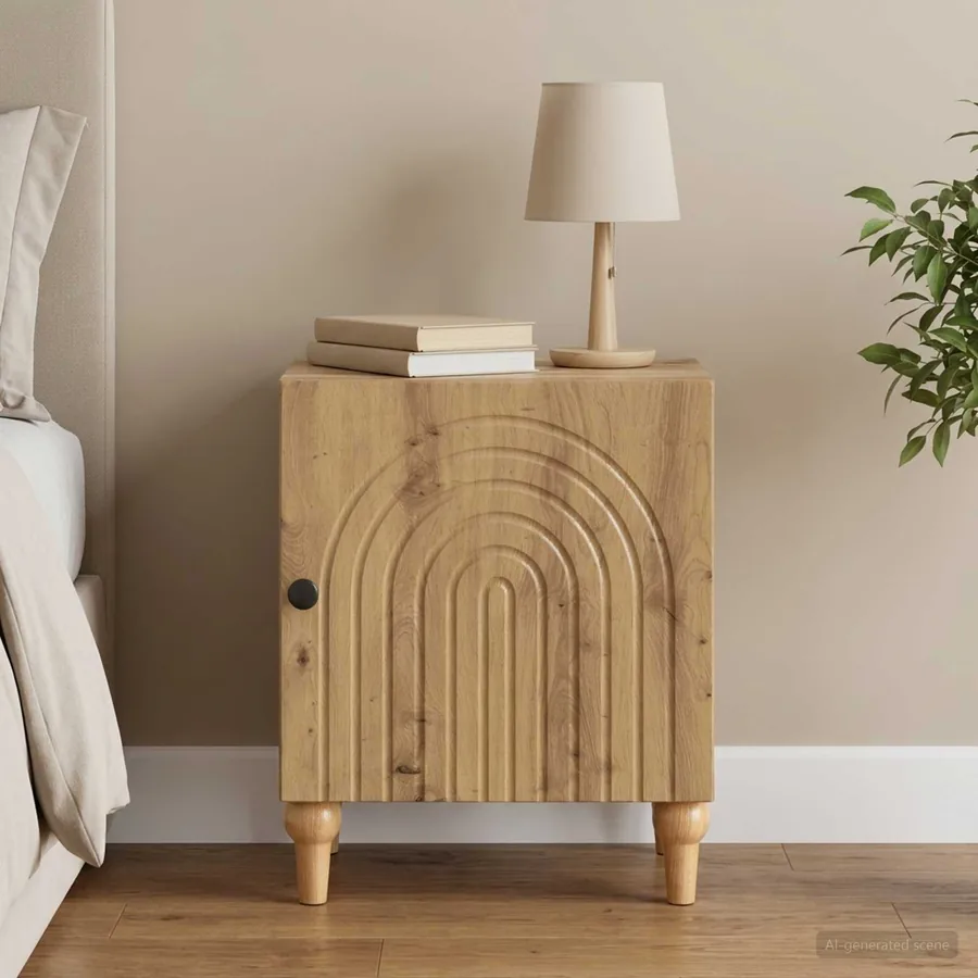 Cabinet de chevet Chêne artisanal 43 x 34,5 x 50 cm