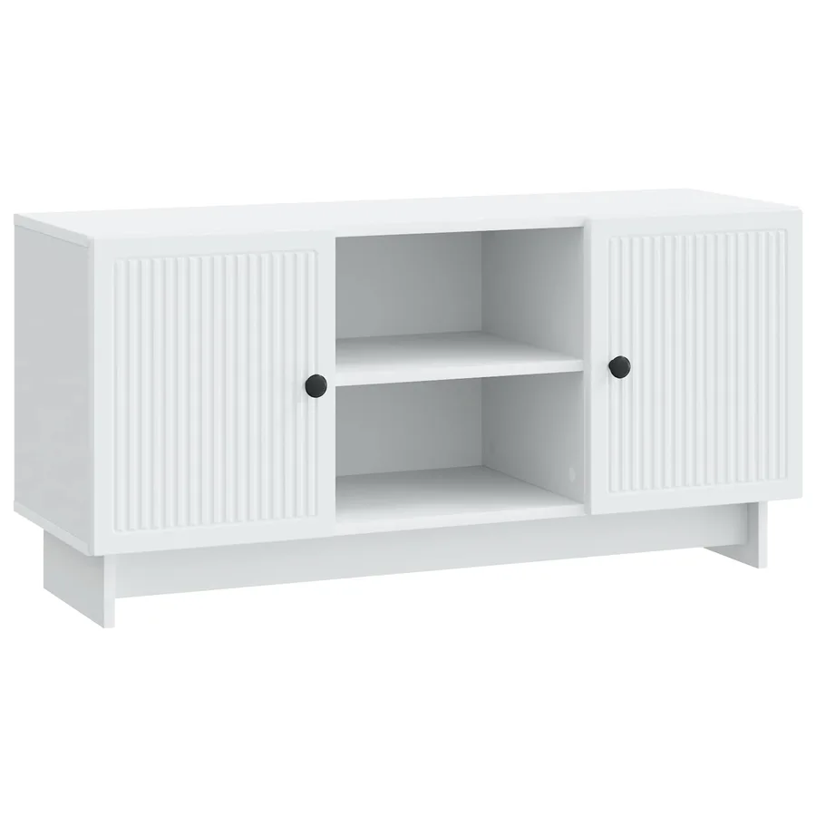 Meuble TV 102 x 34,5 x 50 cm Blanc Bois d'ingénierie - 2