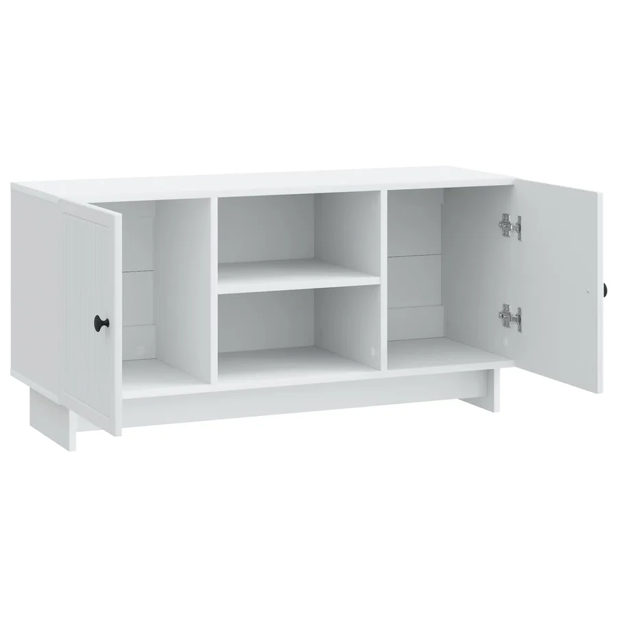 Meuble TV 102 x 34,5 x 50 cm Blanc Bois d'ingénierie - 5