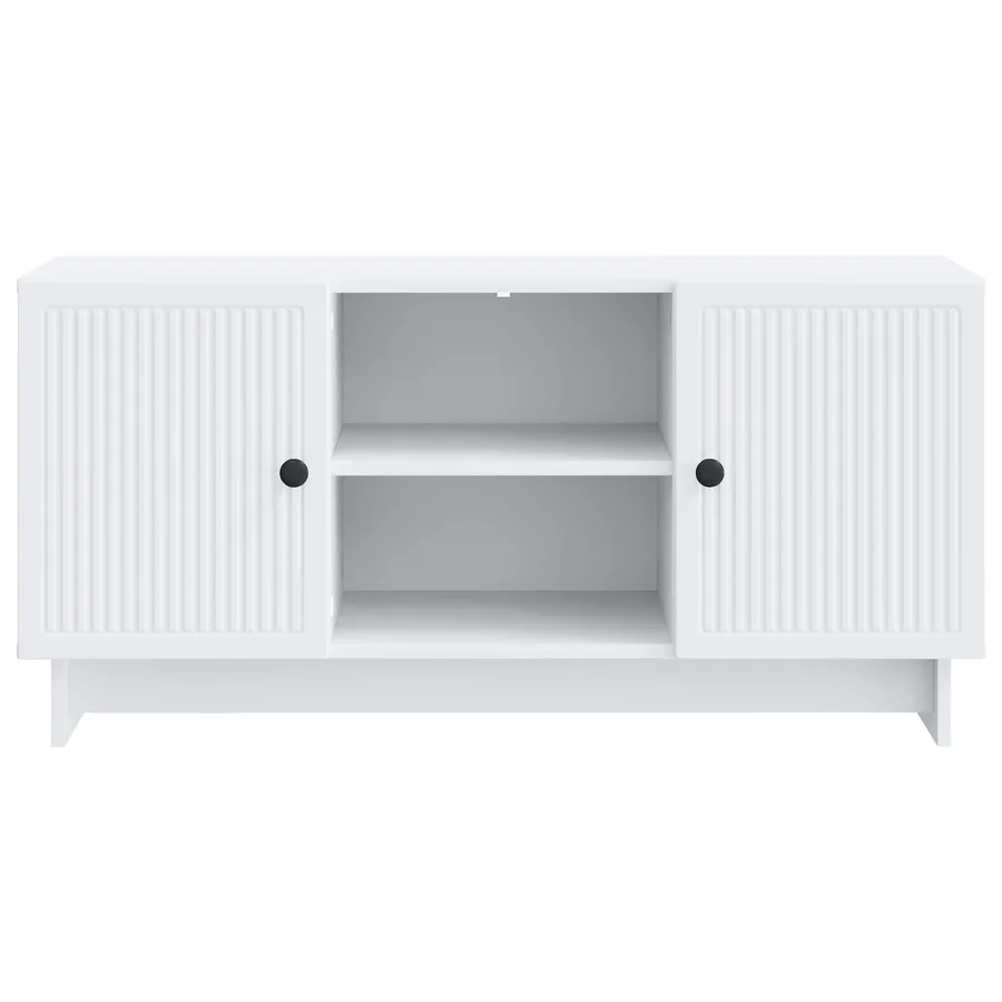 Meuble TV 102 x 34,5 x 50 cm Blanc Bois d'ingénierie - 6