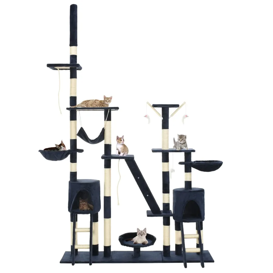 Arbre à chat avec griffoirs en sisal 230-250 cm Bleu - 2