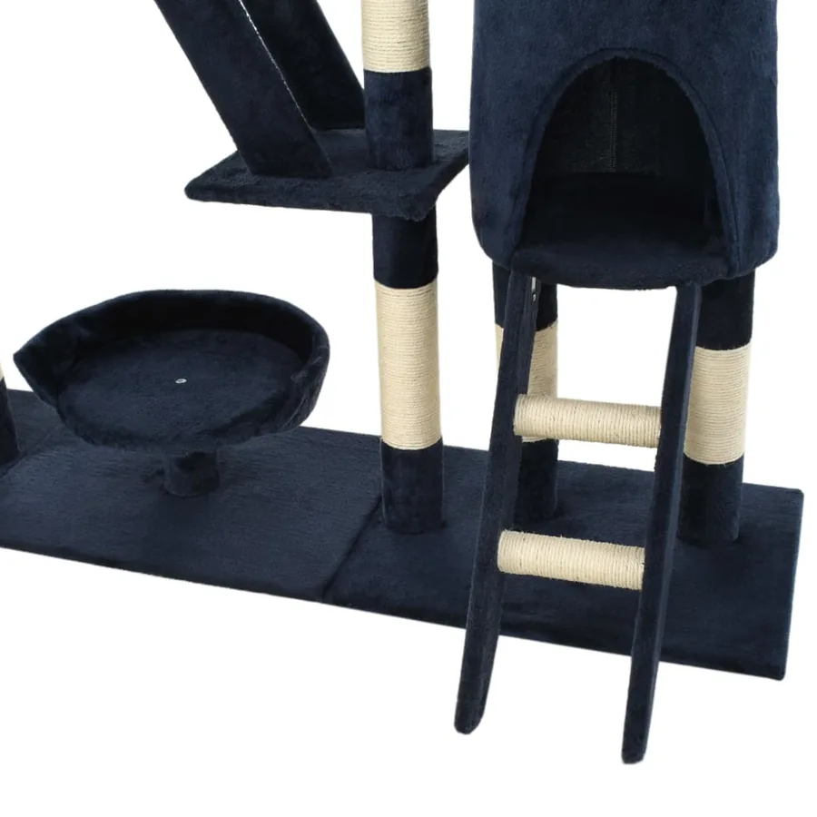 Arbre à chat avec griffoirs en sisal 230-250 cm Bleu - 7