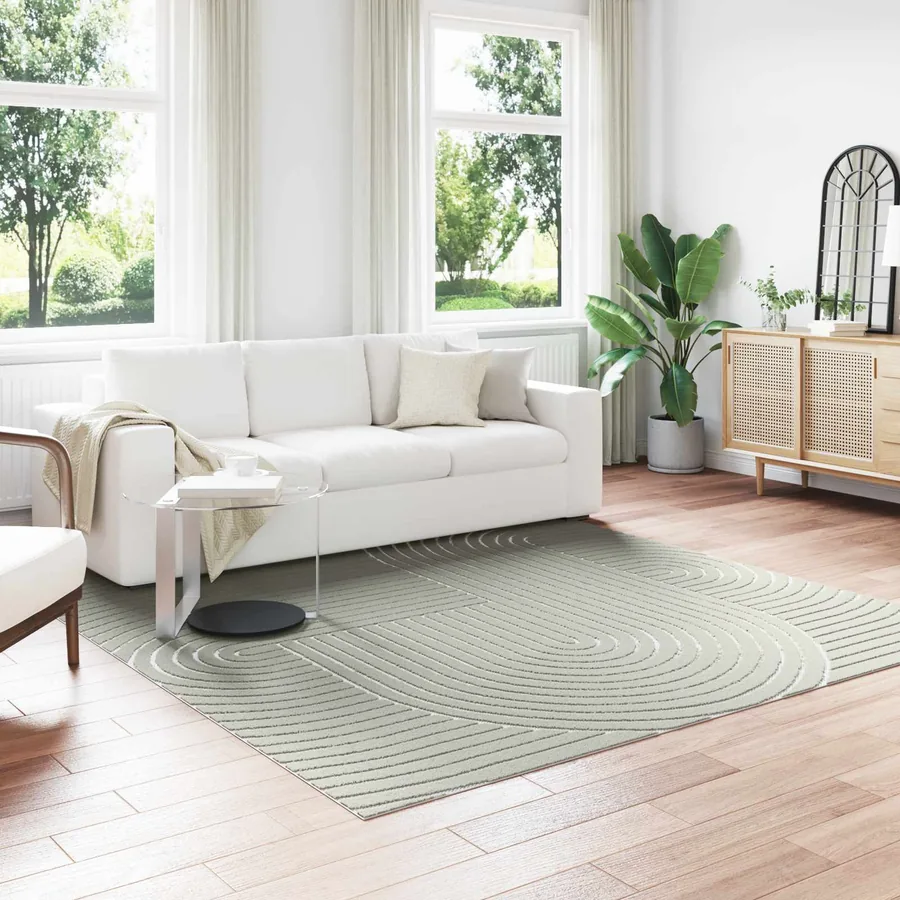 Tapis de surface Carré PALMERAS Vert 240 x 240 cm Polyester