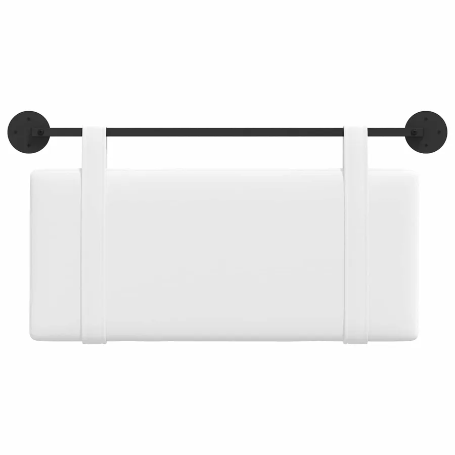 Tête de lit suspendue Blanc tissu - 5