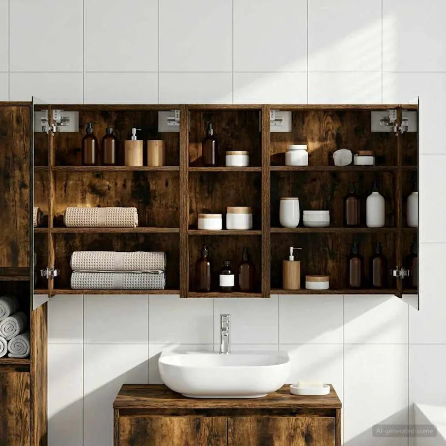 Ensemble de Meubles de Salle de Bain 3 pcs 130 x 14,5 x 70 cm - 4