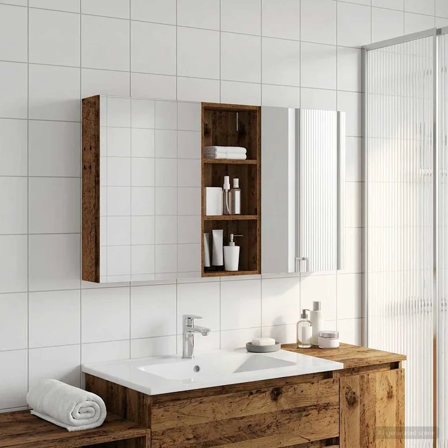 Ensemble de Meubles de Salle de Bain 3 pcs 130 x 14,5 x 70 cm - 4