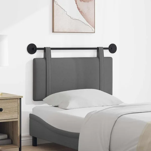Tête de lit suspendue Gris foncé Tissu