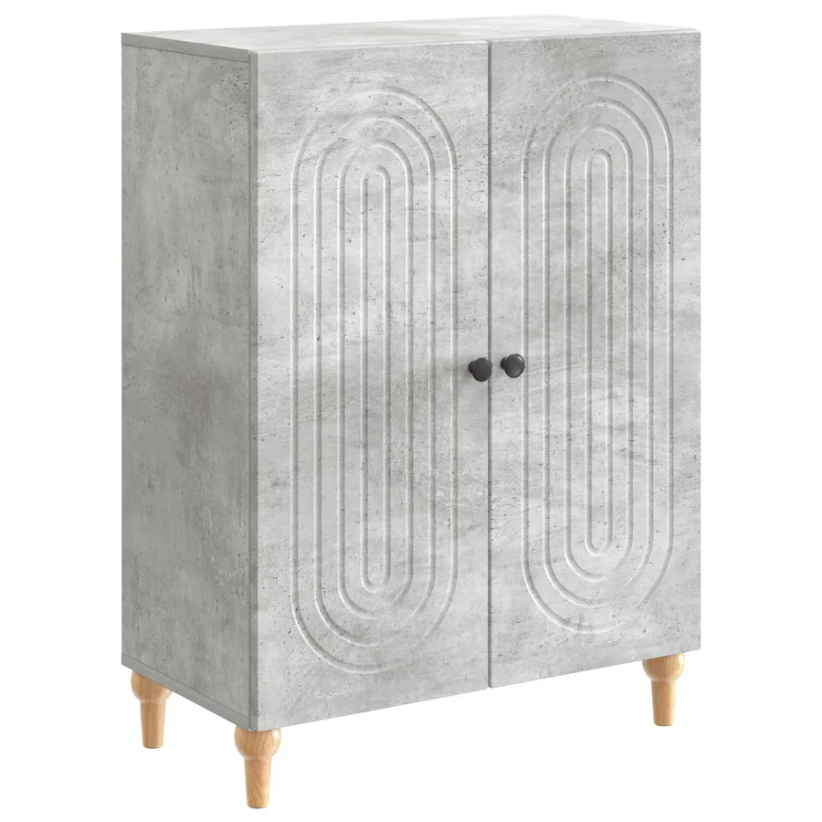 Buffet Gris béton 66 x 34,5 x 90 cm Bois d'ingénierie - 2
