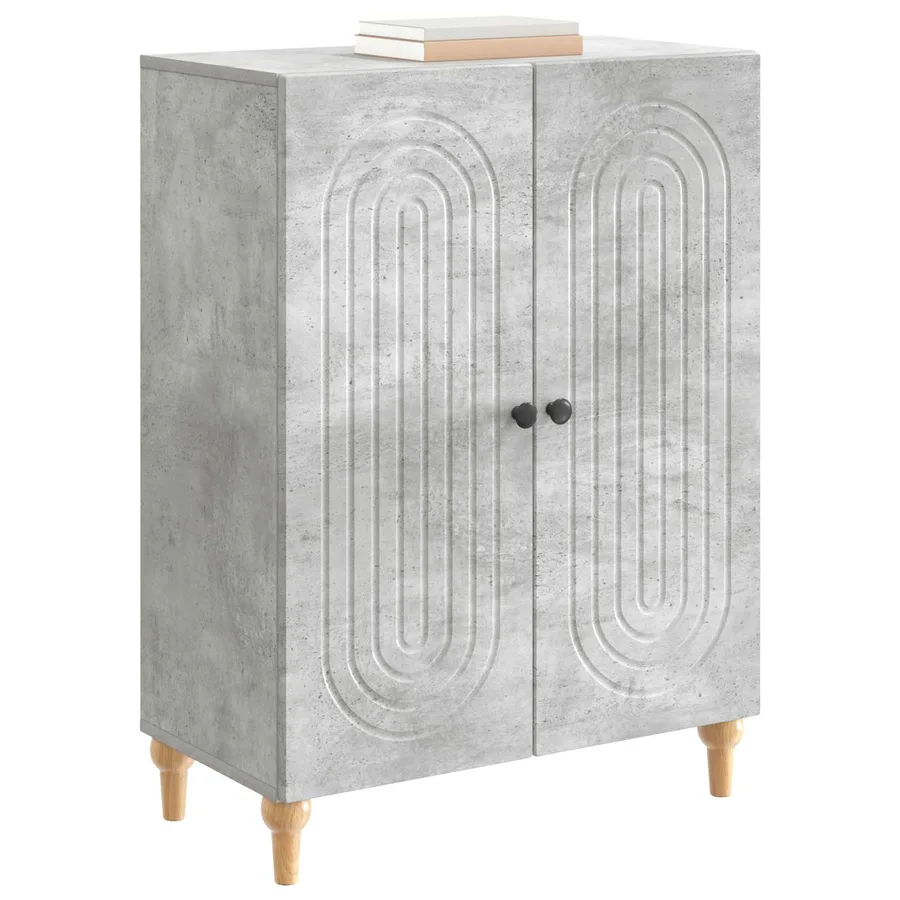 Buffet Gris béton 66 x 34,5 x 90 cm Bois d'ingénierie - 3