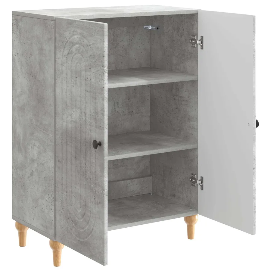Buffet Gris béton 66 x 34,5 x 90 cm Bois d'ingénierie - 5