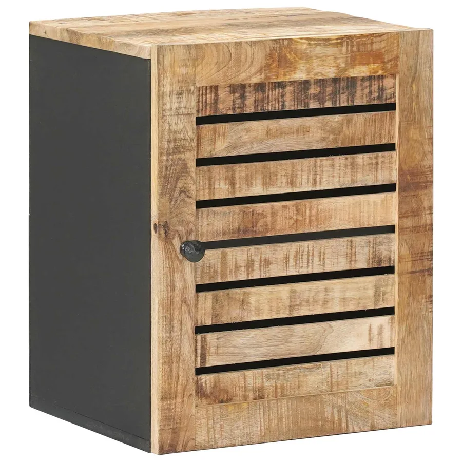 Armoire suspendue avec porte Marron et Noir 38 x 33,5 x 48 cm - 2