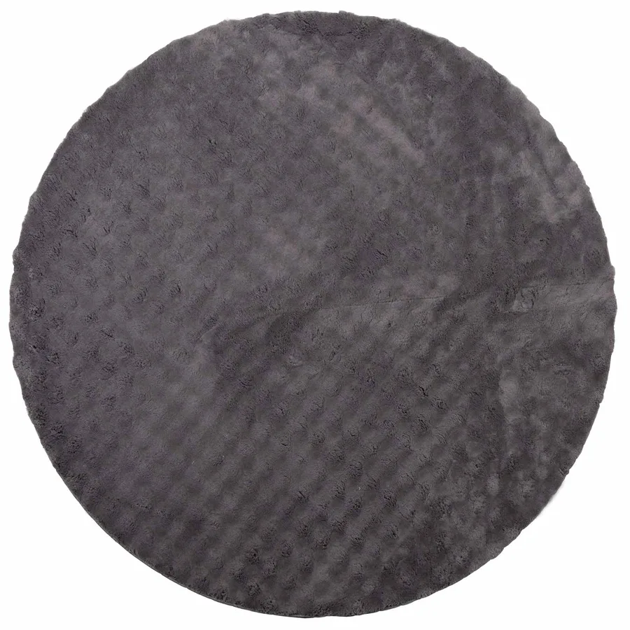 Tapis de surface Rond SIROLO Anthracite Ø 160 CM Polyester - 2