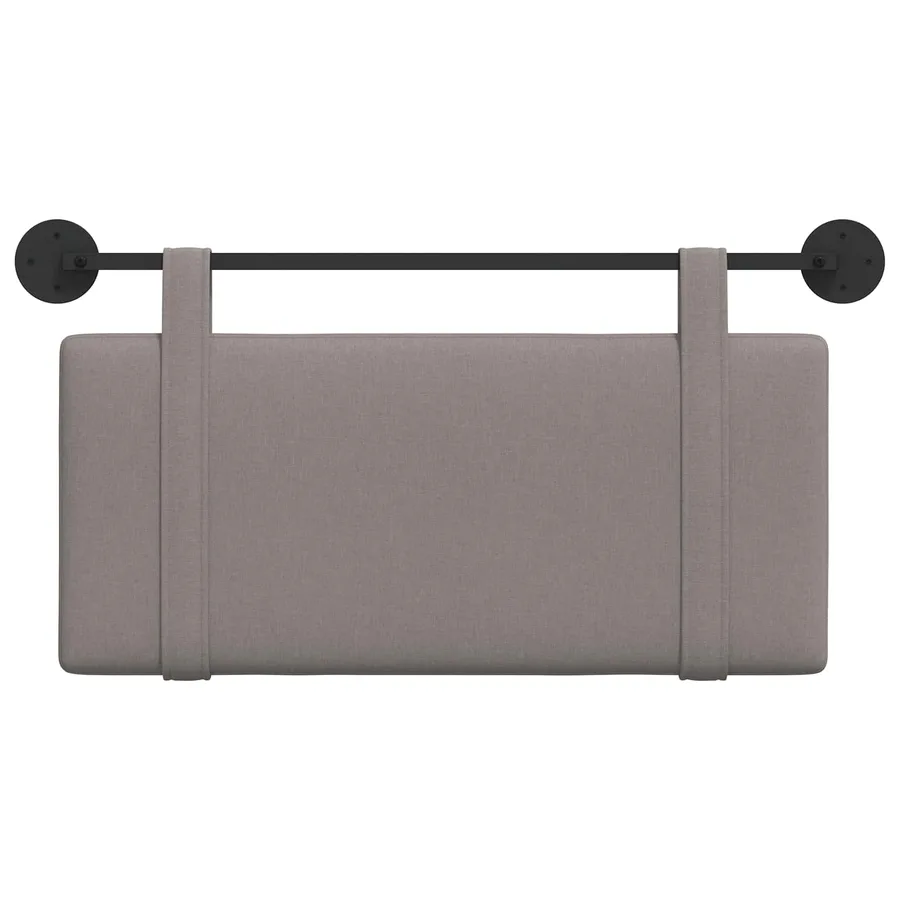 Tête de lit suspendue Taupe Tissu - 5