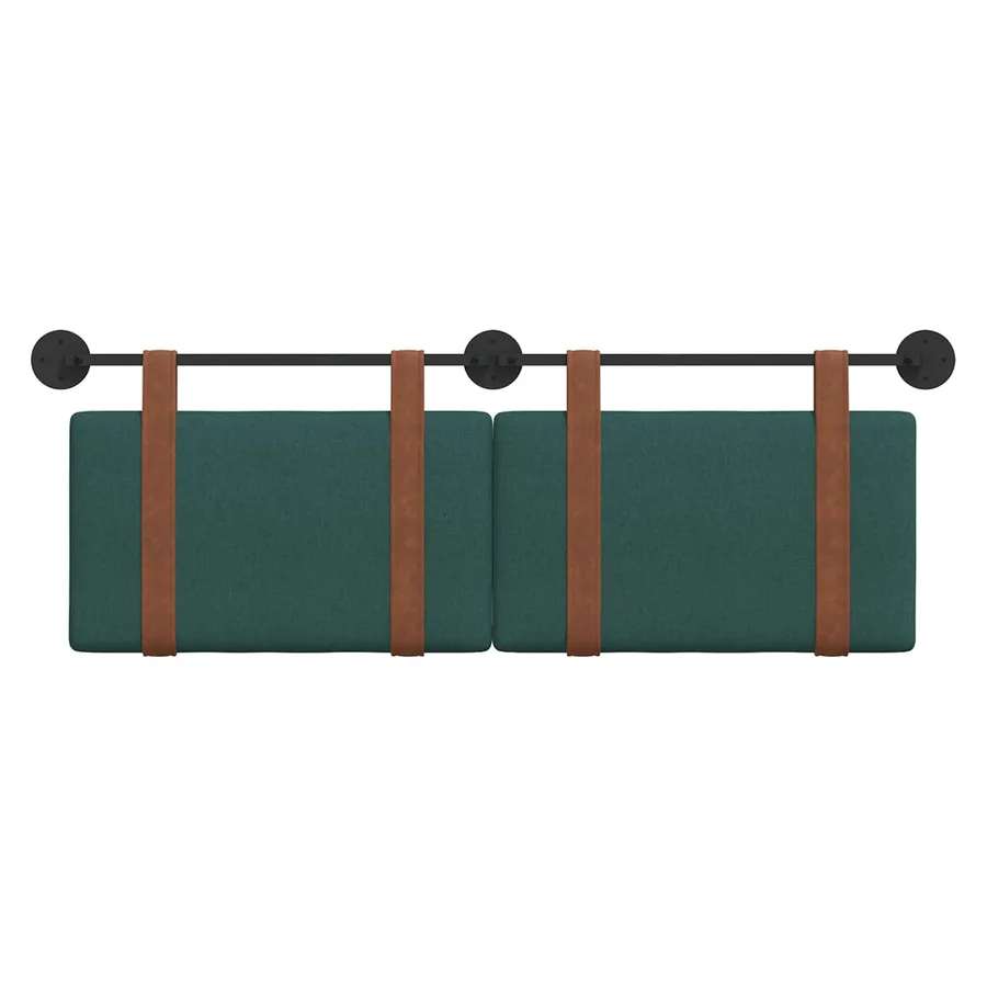 Tête de lit suspendue Vert foncé PU antique - 5