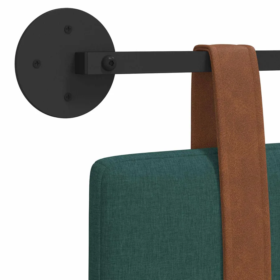 Tête de lit suspendue Vert foncé PU antique - 9