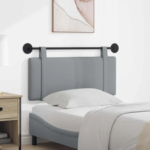 Tête de lit suspendue Gris clair Tissu
