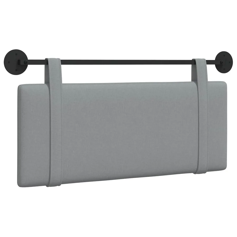 Tête de lit suspendue Gris clair Tissu - 2