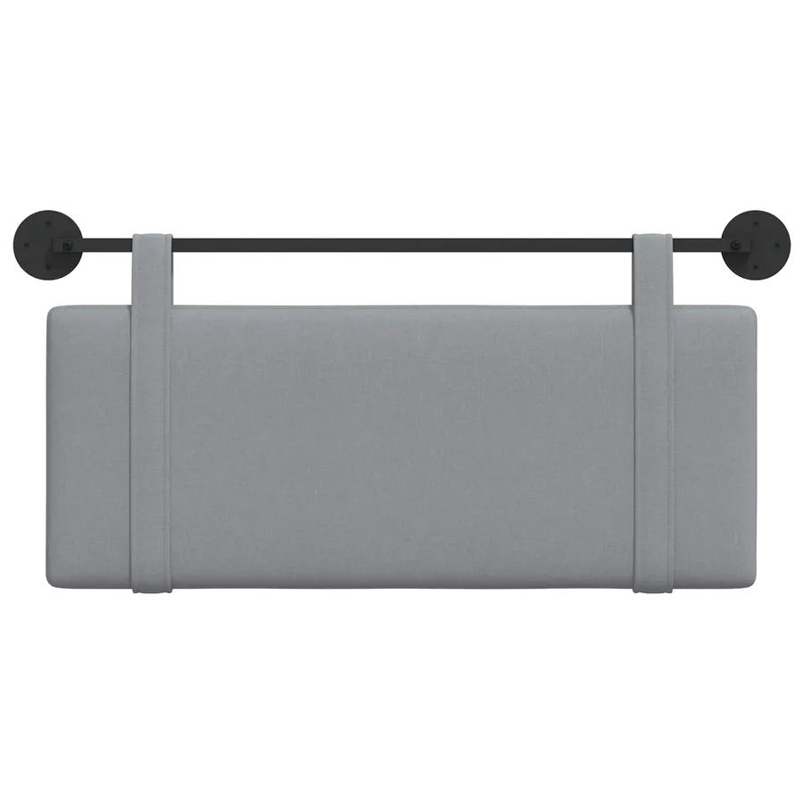 Tête de lit suspendue Gris clair Tissu - 5