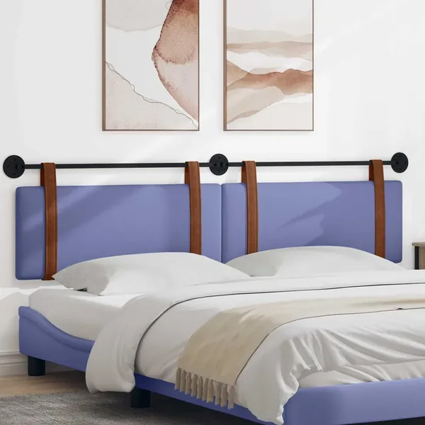 Tête de lit suspendue Bleu denim PU antique