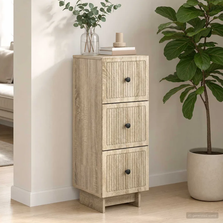 Armoire à tiroirs Chêne Sonoma 33 x 34,5 x 90 cm