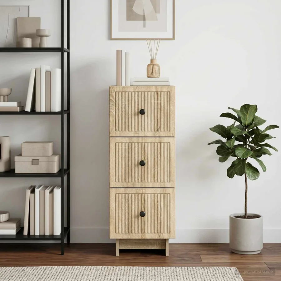 Armoire à tiroirs Chêne Sonoma 33 x 34,5 x 90 cm - 4