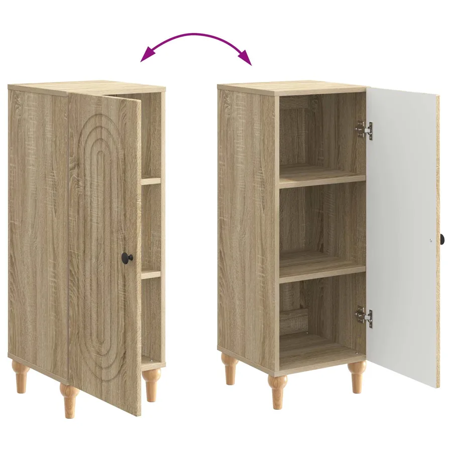 Buffet Chêne Sonoma 33 x 34,5 x 90 cm Bois d'ingénierie - 11