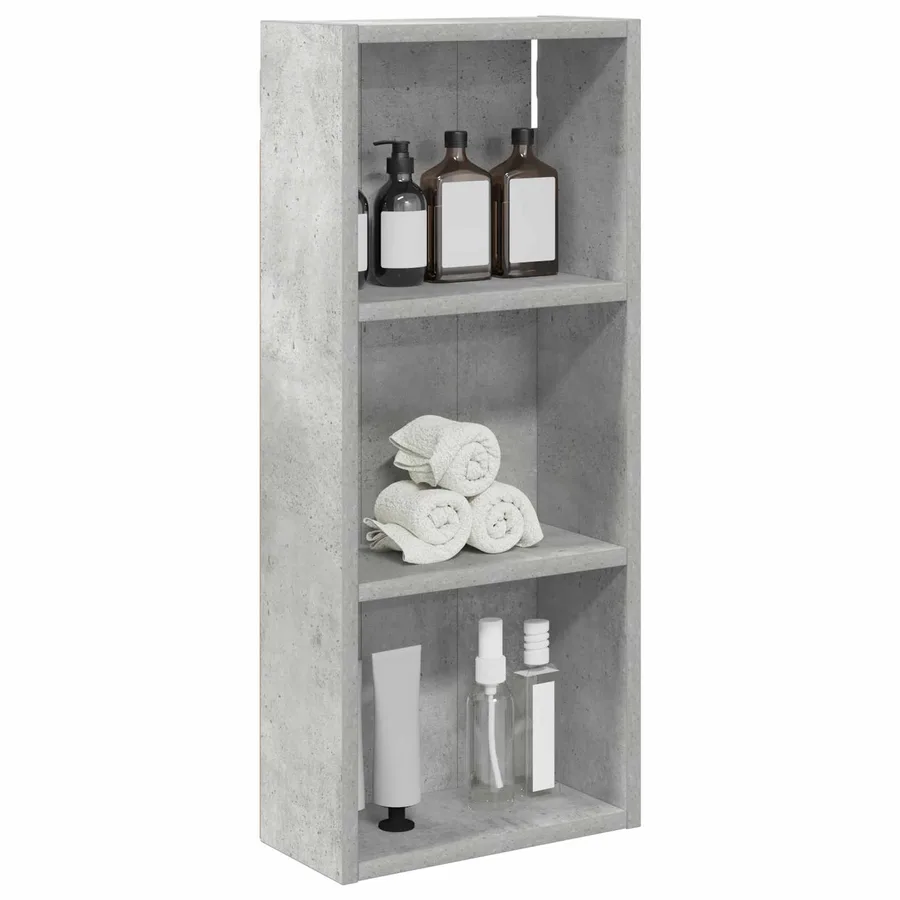 Armoire murale de salle de bain Gris Béton 30 x 14 x 70 cm - 3